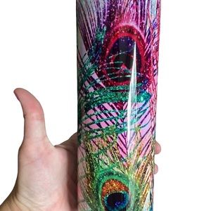 Beautiful PeaCock 20 oz Tumbler /W Reusable Straw